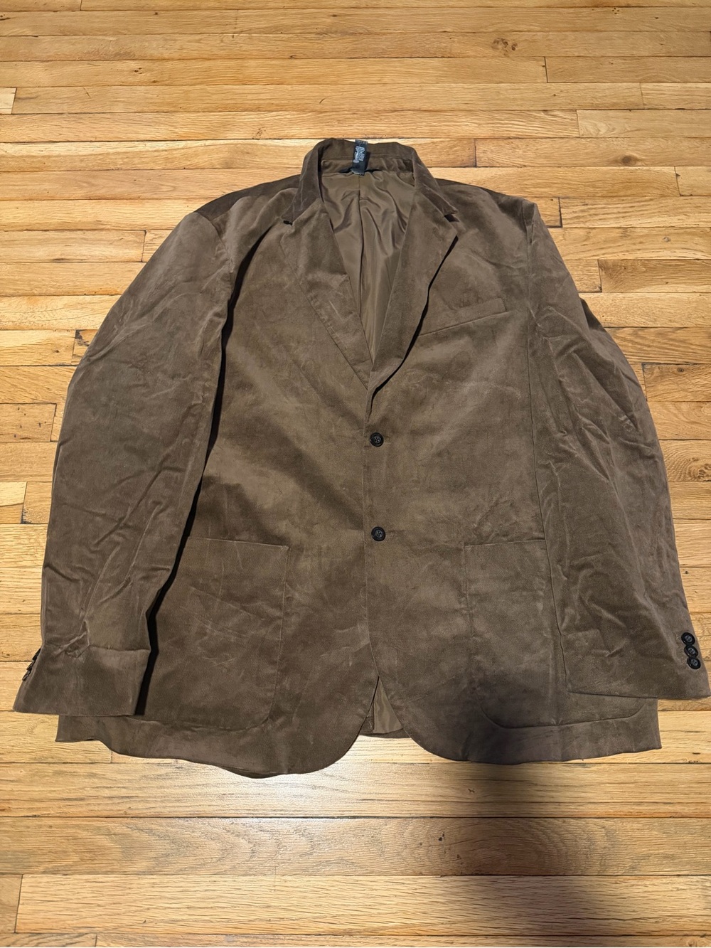 XXL 54” Target x Houston white brown velvet blazer center vent